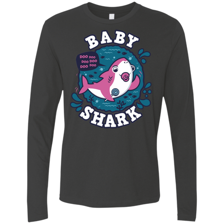 T-Shirts Heavy Metal / S Shark Family trazo - Baby Girl chupete Men's Premium Long Sleeve