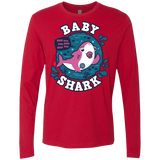 T-Shirts Red / S Shark Family trazo - Baby Girl chupete Men's Premium Long Sleeve