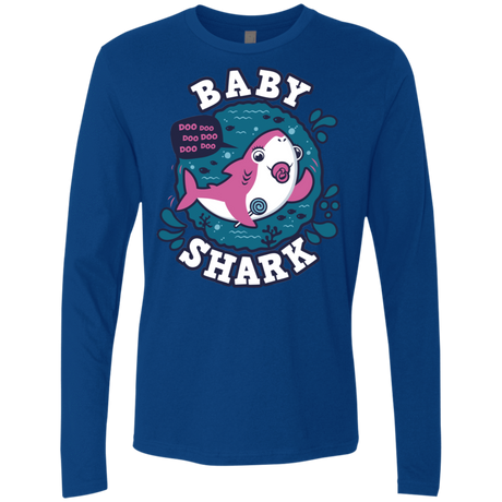 T-Shirts Royal / S Shark Family trazo - Baby Girl chupete Men's Premium Long Sleeve