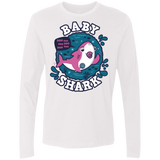T-Shirts White / S Shark Family trazo - Baby Girl chupete Men's Premium Long Sleeve