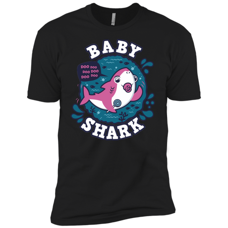 T-Shirts Black / X-Small Shark Family trazo - Baby Girl chupete Men's Premium T-Shirt