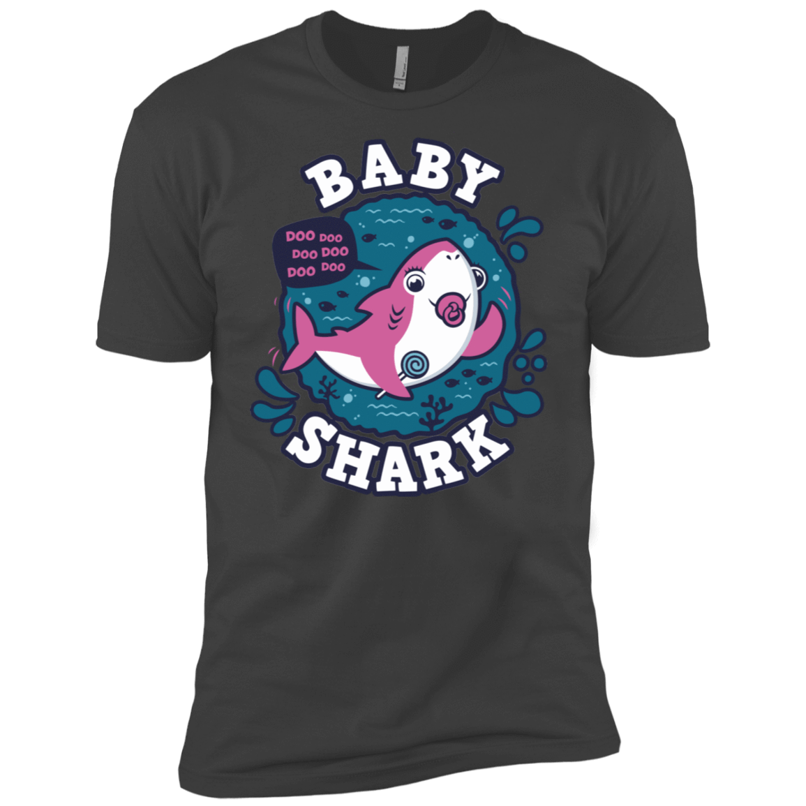 T-Shirts Heavy Metal / X-Small Shark Family trazo - Baby Girl chupete Men's Premium T-Shirt