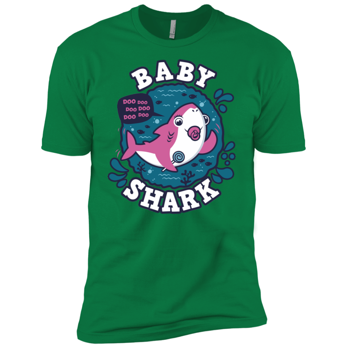 T-Shirts Kelly Green / X-Small Shark Family trazo - Baby Girl chupete Men's Premium T-Shirt