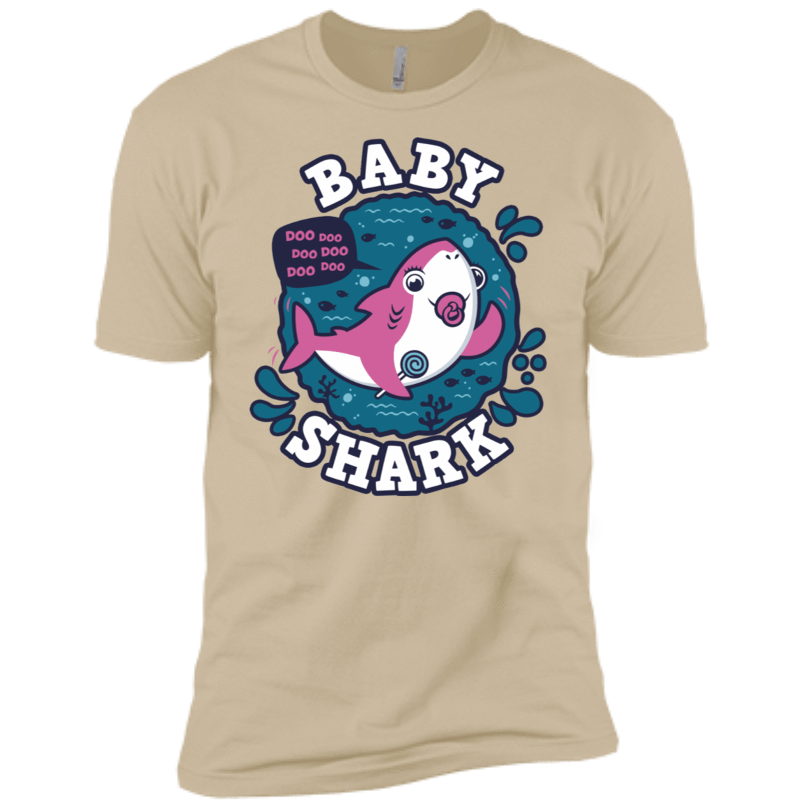 T-Shirts Sand / X-Small Shark Family trazo - Baby Girl chupete Men's Premium T-Shirt