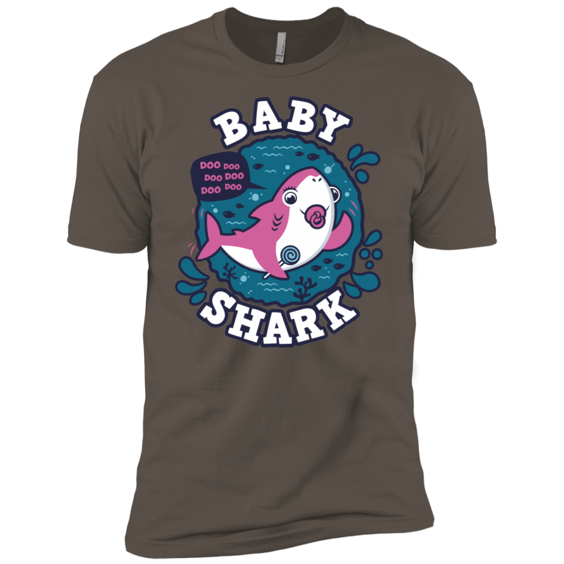 T-Shirts Warm Grey / X-Small Shark Family trazo - Baby Girl chupete Men's Premium T-Shirt