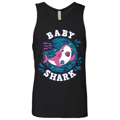 T-Shirts Black / S Shark Family trazo - Baby Girl chupete Men's Premium Tank Top