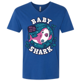 T-Shirts Royal / X-Small Shark Family trazo - Baby Girl chupete Men's Premium V-Neck