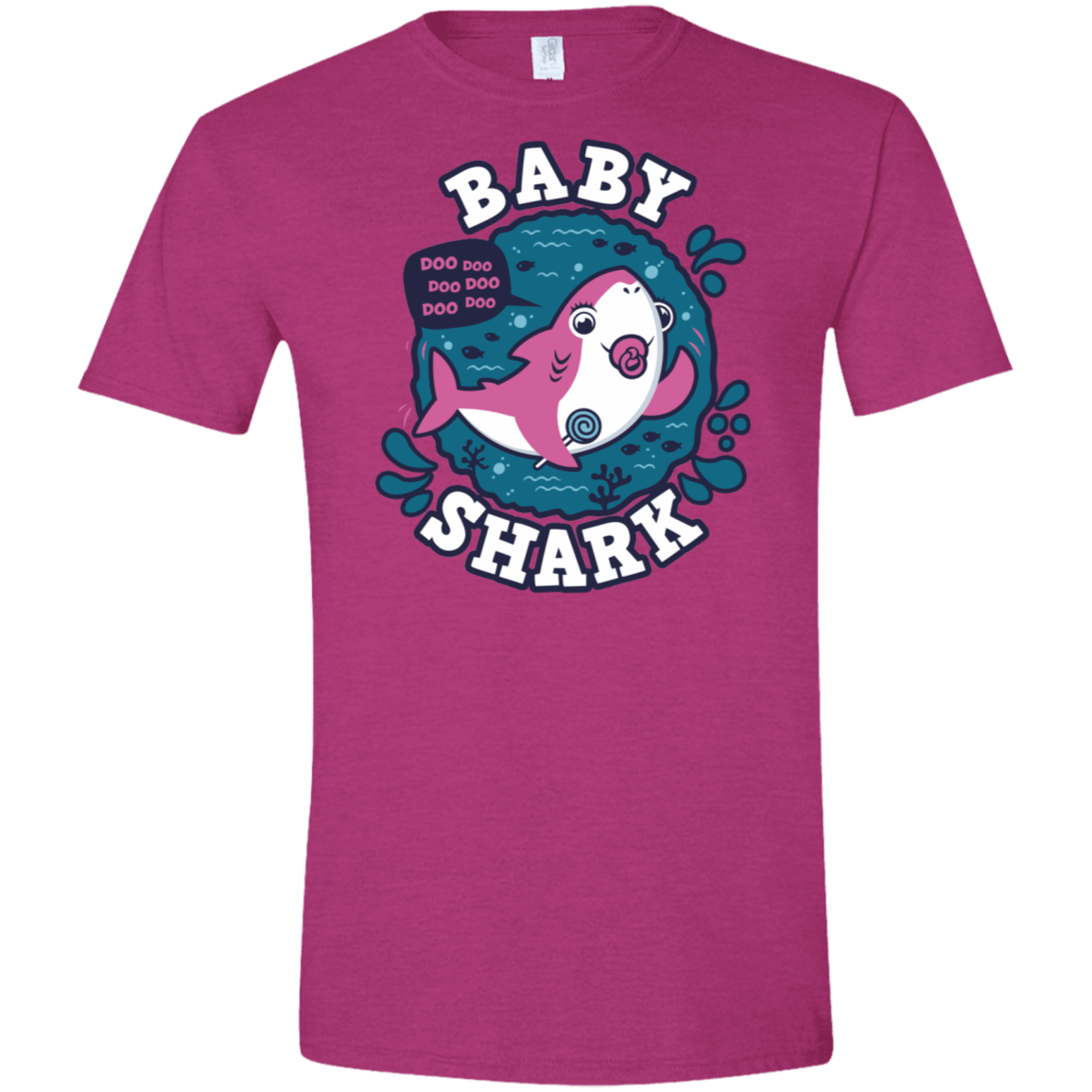 T-Shirts Antique Heliconia / S Shark Family trazo - Baby Girl chupete Men's Semi-Fitted Softstyle