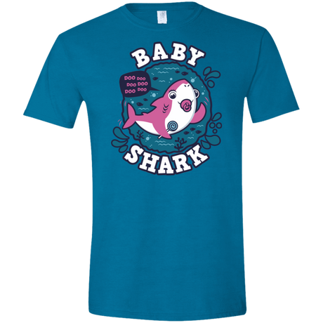 T-Shirts Antique Sapphire / S Shark Family trazo - Baby Girl chupete Men's Semi-Fitted Softstyle