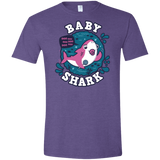 T-Shirts Heather Purple / S Shark Family trazo - Baby Girl chupete Men's Semi-Fitted Softstyle