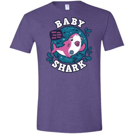 T-Shirts Heather Purple / S Shark Family trazo - Baby Girl chupete Men's Semi-Fitted Softstyle
