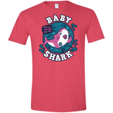 T-Shirts Heather Red / S Shark Family trazo - Baby Girl chupete Men's Semi-Fitted Softstyle