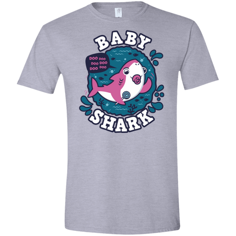 T-Shirts Sport Grey / X-Small Shark Family trazo - Baby Girl chupete Men's Semi-Fitted Softstyle