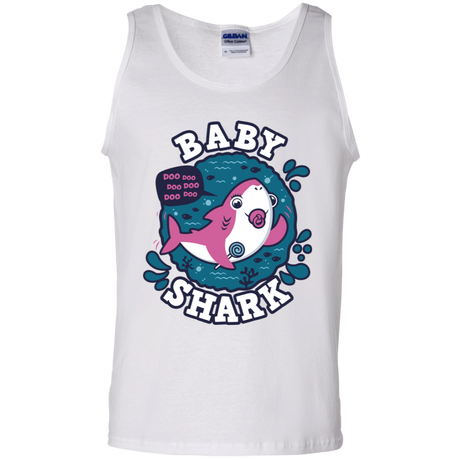 T-Shirts White / S Shark Family trazo - Baby Girl chupete Men's Tank Top