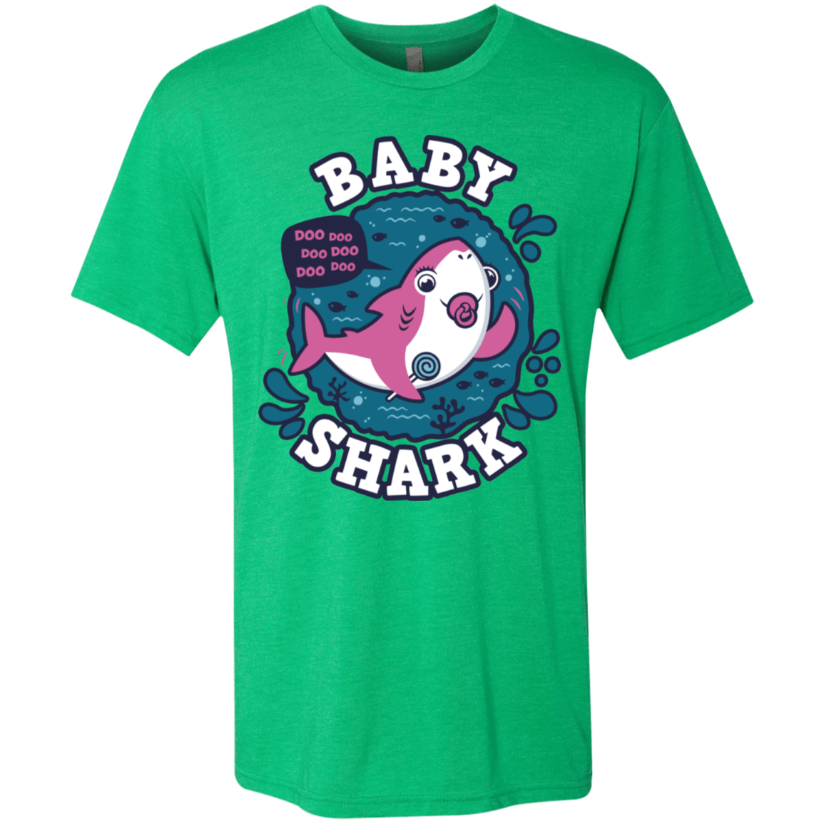 T-Shirts Envy / S Shark Family trazo - Baby Girl chupete Men's Triblend T-Shirt