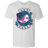 T-Shirts Heather White / S Shark Family trazo - Baby Girl chupete Men's Triblend T-Shirt
