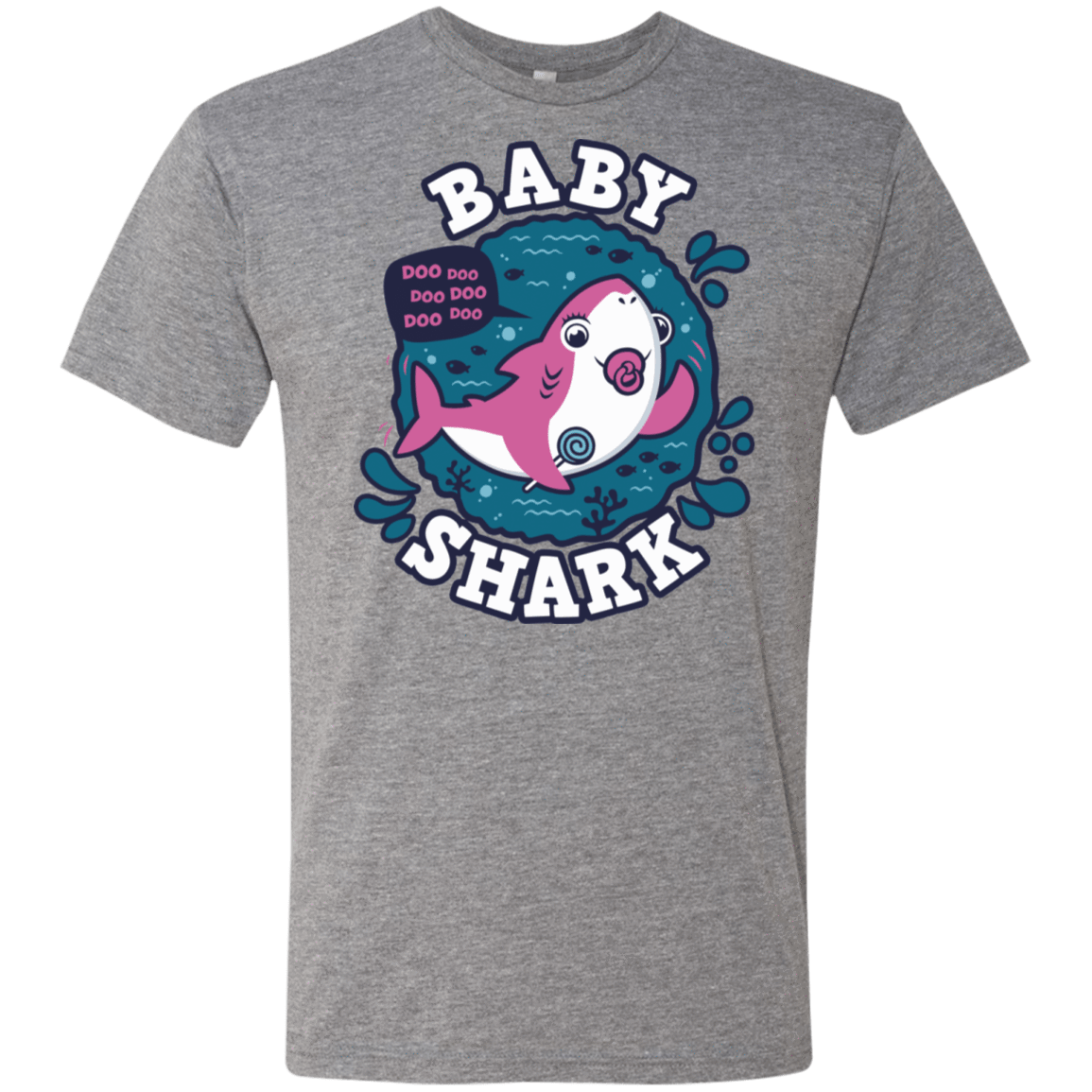 T-Shirts Premium Heather / S Shark Family trazo - Baby Girl chupete Men's Triblend T-Shirt