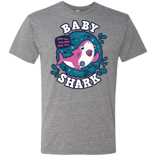 T-Shirts Premium Heather / S Shark Family trazo - Baby Girl chupete Men's Triblend T-Shirt