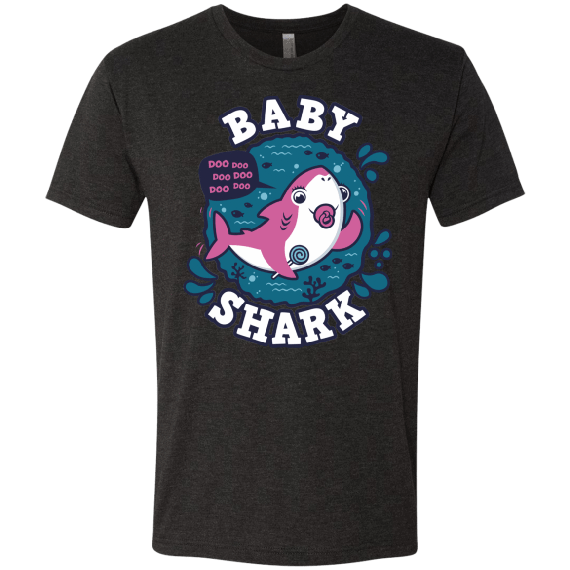 T-Shirts Vintage Black / S Shark Family trazo - Baby Girl chupete Men's Triblend T-Shirt