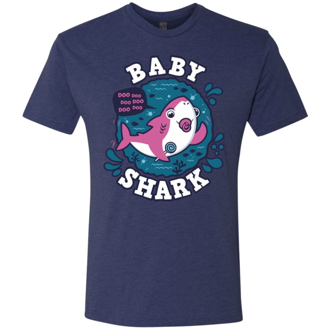 T-Shirts Vintage Navy / S Shark Family trazo - Baby Girl chupete Men's Triblend T-Shirt