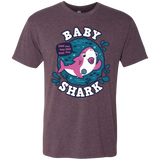 T-Shirts Vintage Purple / S Shark Family trazo - Baby Girl chupete Men's Triblend T-Shirt
