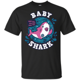 T-Shirts Black / S Shark Family trazo - Baby Girl chupete T-Shirt