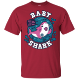 T-Shirts Cardinal / S Shark Family trazo - Baby Girl chupete T-Shirt