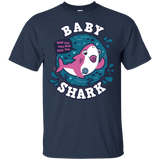 T-Shirts Navy / S Shark Family trazo - Baby Girl chupete T-Shirt