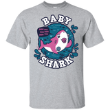T-Shirts Sport Grey / S Shark Family trazo - Baby Girl chupete T-Shirt