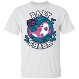 T-Shirts White / S Shark Family trazo - Baby Girl chupete T-Shirt