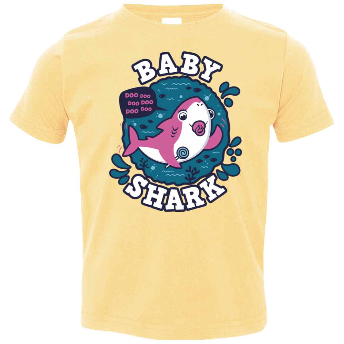 T-Shirts Butter / 2T Shark Family trazo - Baby Girl chupete Toddler Premium T-Shirt