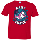 T-Shirts Red / 2T Shark Family trazo - Baby Girl chupete Toddler Premium T-Shirt