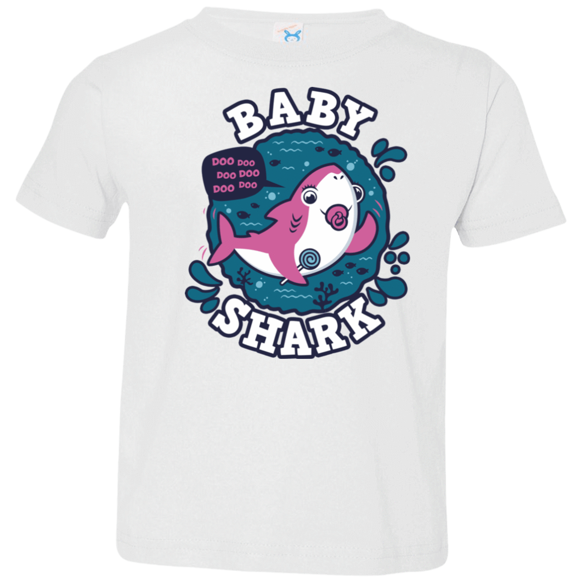 T-Shirts White / 2T Shark Family trazo - Baby Girl chupete Toddler Premium T-Shirt