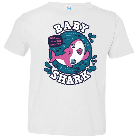 T-Shirts White / 2T Shark Family trazo - Baby Girl chupete Toddler Premium T-Shirt