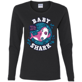 T-Shirts Black / S Shark Family trazo - Baby Girl chupete Women's Long Sleeve T-Shirt