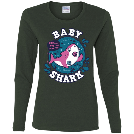 T-Shirts Forest / S Shark Family trazo - Baby Girl chupete Women's Long Sleeve T-Shirt