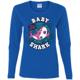 T-Shirts Royal / S Shark Family trazo - Baby Girl chupete Women's Long Sleeve T-Shirt