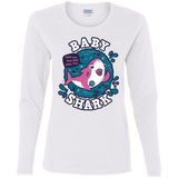 T-Shirts White / S Shark Family trazo - Baby Girl chupete Women's Long Sleeve T-Shirt