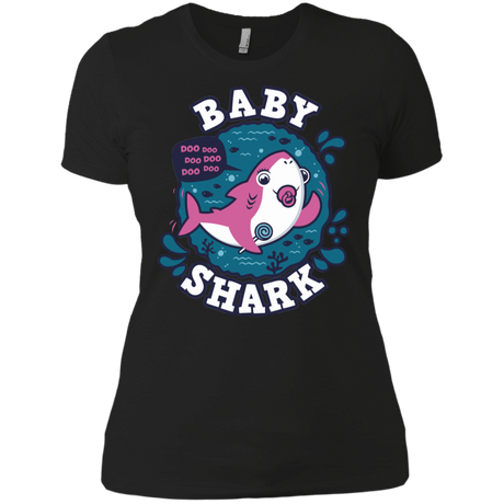 T-Shirts Black / X-Small Shark Family trazo - Baby Girl chupete Women's Premium T-Shirt