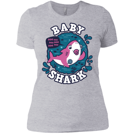 T-Shirts Heather Grey / X-Small Shark Family trazo - Baby Girl chupete Women's Premium T-Shirt
