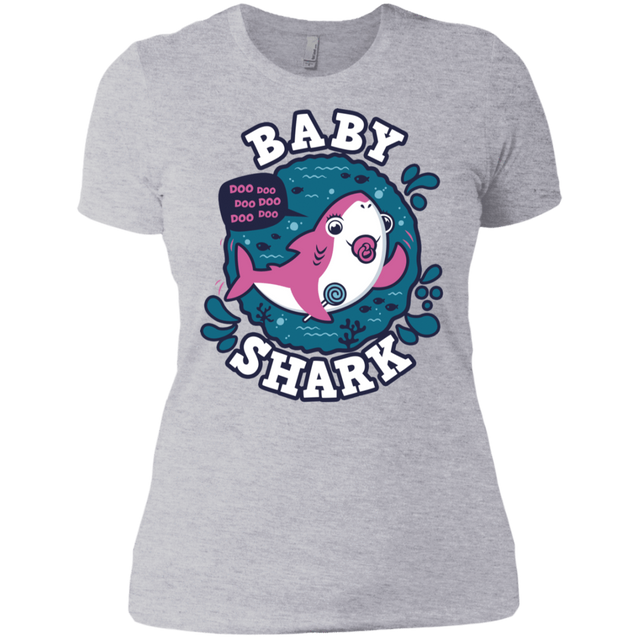 T-Shirts Heather Grey / X-Small Shark Family trazo - Baby Girl chupete Women's Premium T-Shirt