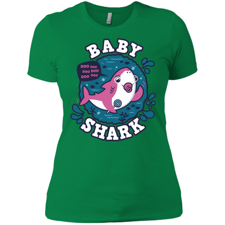 T-Shirts Kelly Green / X-Small Shark Family trazo - Baby Girl chupete Women's Premium T-Shirt