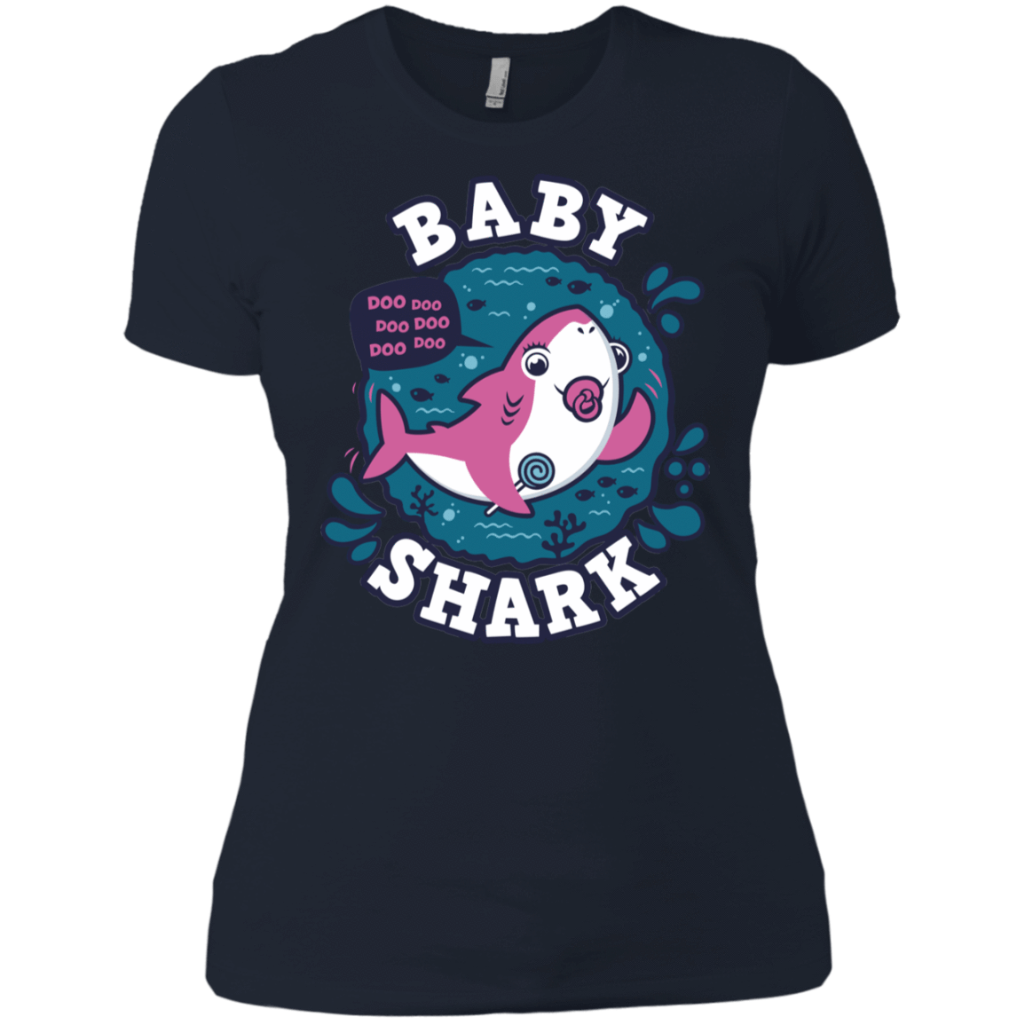T-Shirts Midnight Navy / X-Small Shark Family trazo - Baby Girl chupete Women's Premium T-Shirt