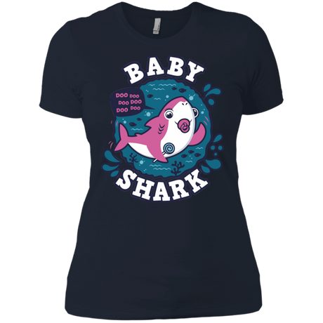 T-Shirts Midnight Navy / X-Small Shark Family trazo - Baby Girl chupete Women's Premium T-Shirt