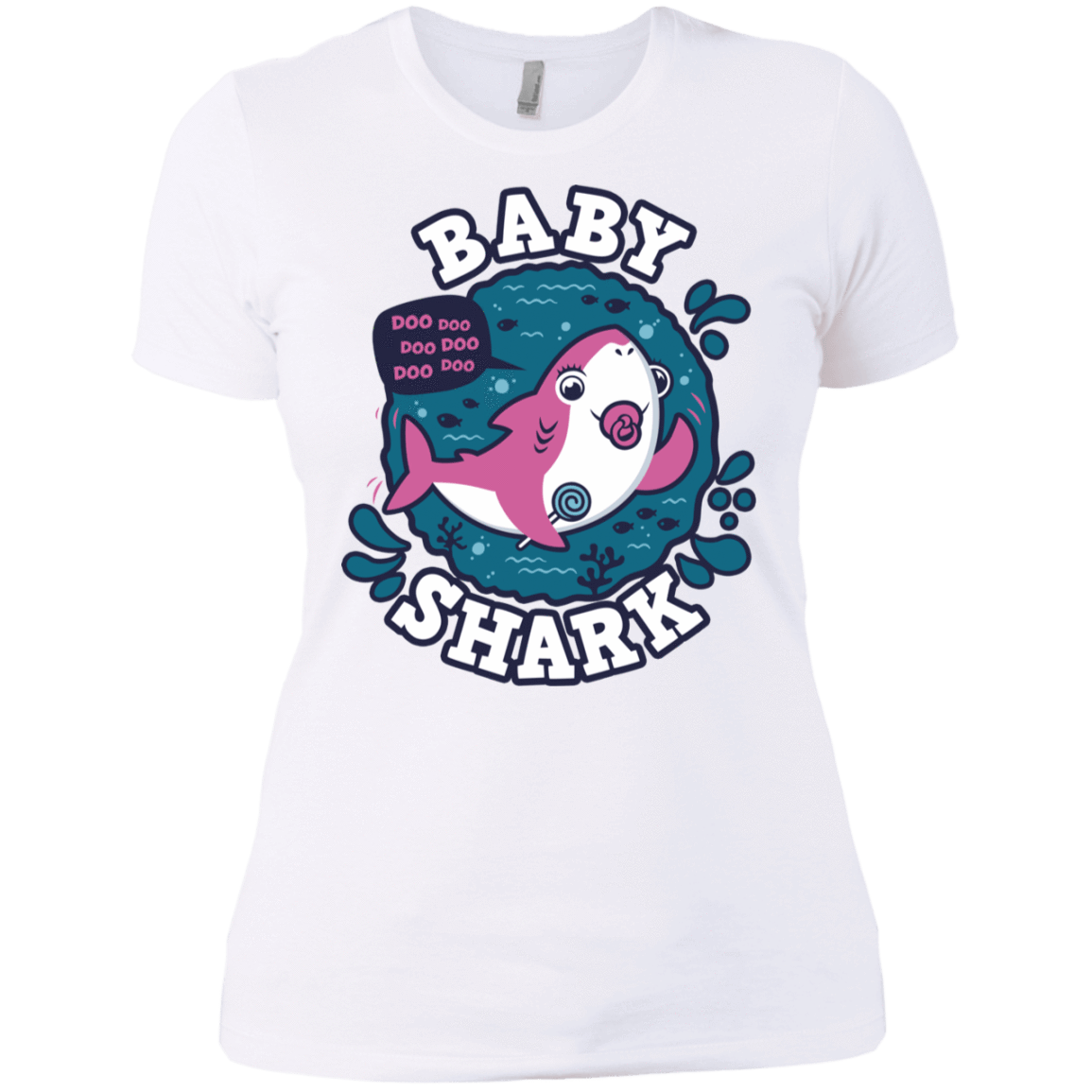 T-Shirts White / X-Small Shark Family trazo - Baby Girl chupete Women's Premium T-Shirt