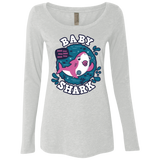 T-Shirts Heather White / S Shark Family trazo - Baby Girl chupete Women's Triblend Long Sleeve Shirt