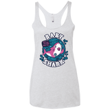 T-Shirts Heather White / X-Small Shark Family trazo - Baby Girl chupete Women's Triblend Racerback Tank