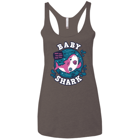 T-Shirts Macchiato / X-Small Shark Family trazo - Baby Girl chupete Women's Triblend Racerback Tank