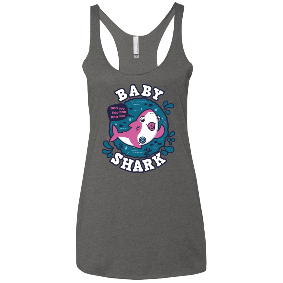 T-Shirts Premium Heather / X-Small Shark Family trazo - Baby Girl chupete Women's Triblend Racerback Tank