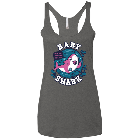 T-Shirts Premium Heather / X-Small Shark Family trazo - Baby Girl chupete Women's Triblend Racerback Tank